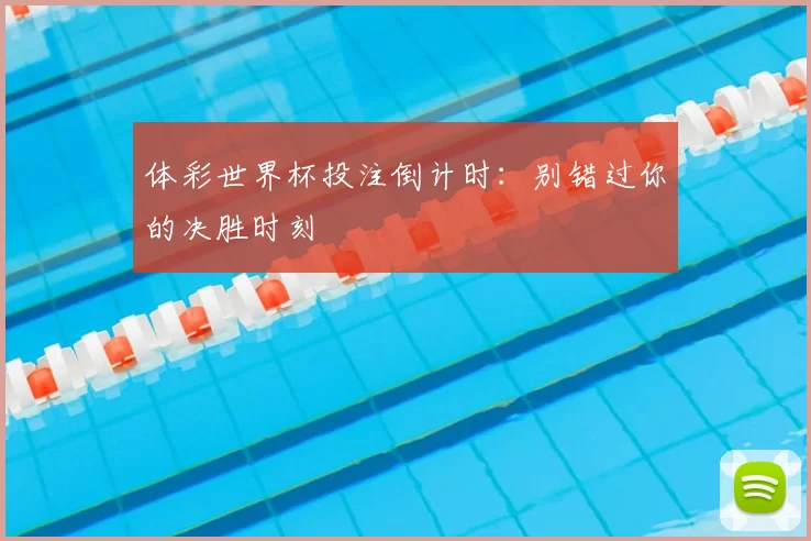 体彩世界杯投注倒计时:别错过你的决胜时刻