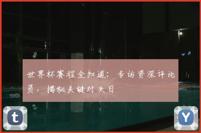 世界杯赛程全知道：专访资深评论员，揭秘关键对决日