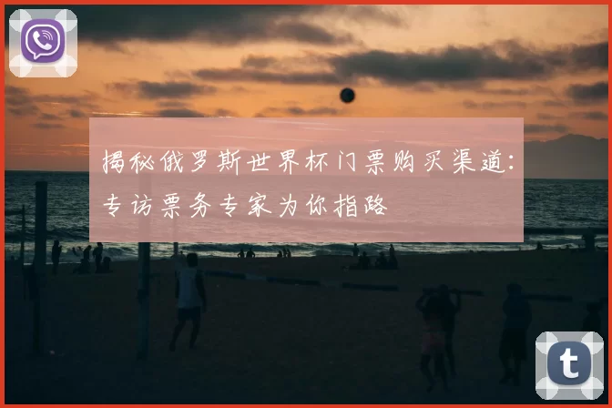 揭秘俄罗斯世界杯门票购买渠道:专访票务专家为你指路