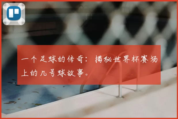 一个足球的传奇：揭秘世界杯赛场上的几号球故事。